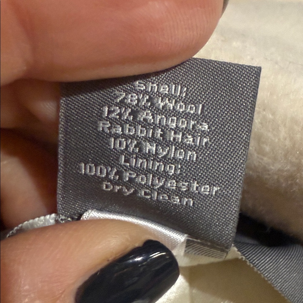 Ann Taylor Cream Pea Coat with Button Accents - Picture 4 of 4